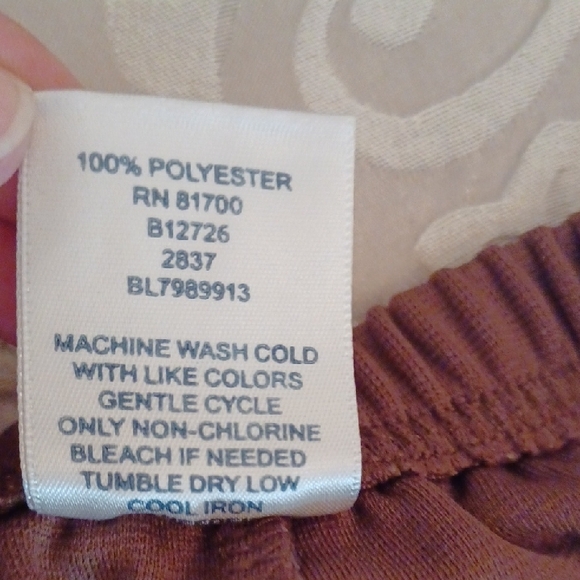 Blair Women's Brown and Blue Straight Leg Pants - Picture 7 of 9